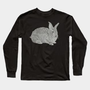 Dotwork Rabbit Art Print Long Sleeve T-Shirt